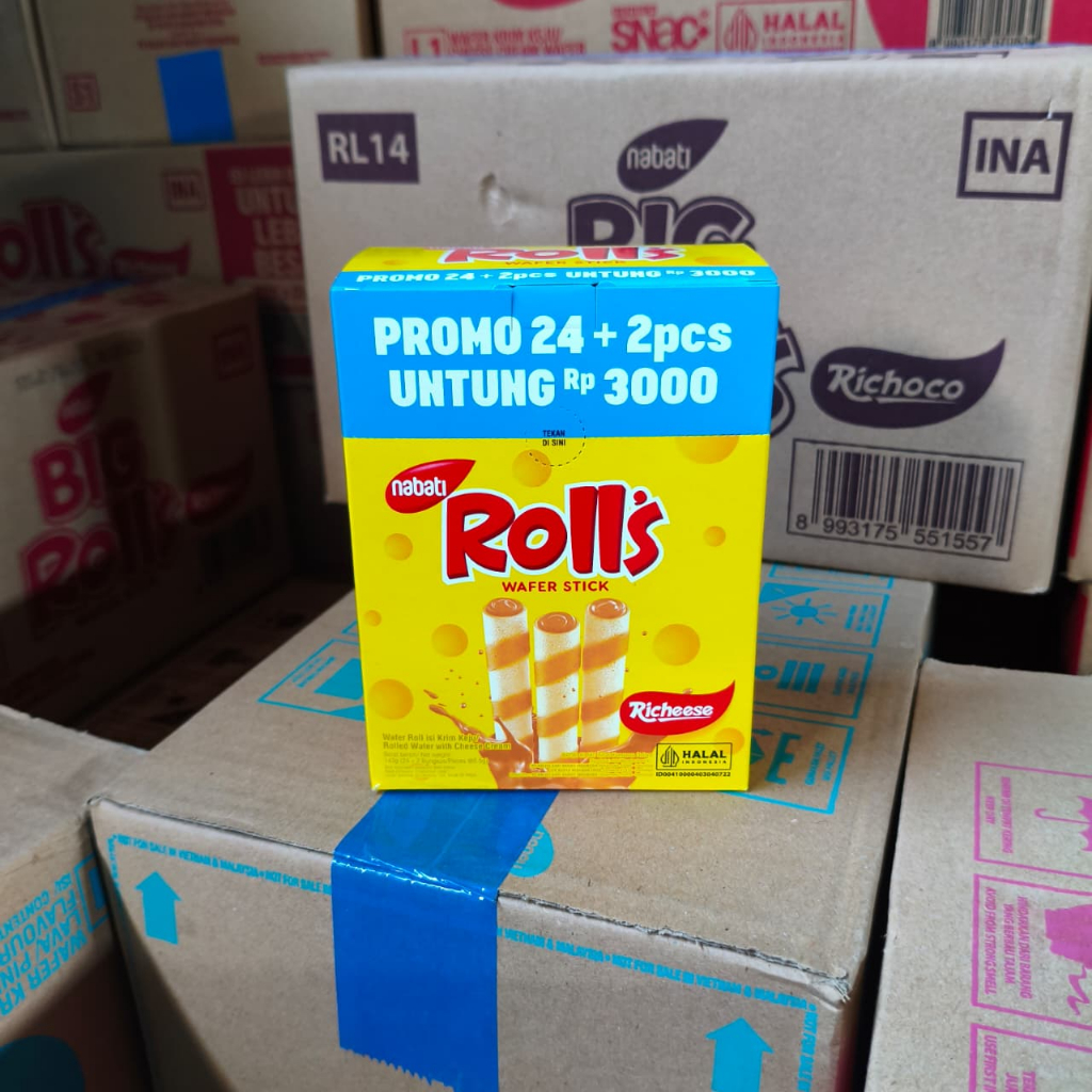 NABATI Rolls 24 + 2 pcs ( 1 dus isi 12 Box )
