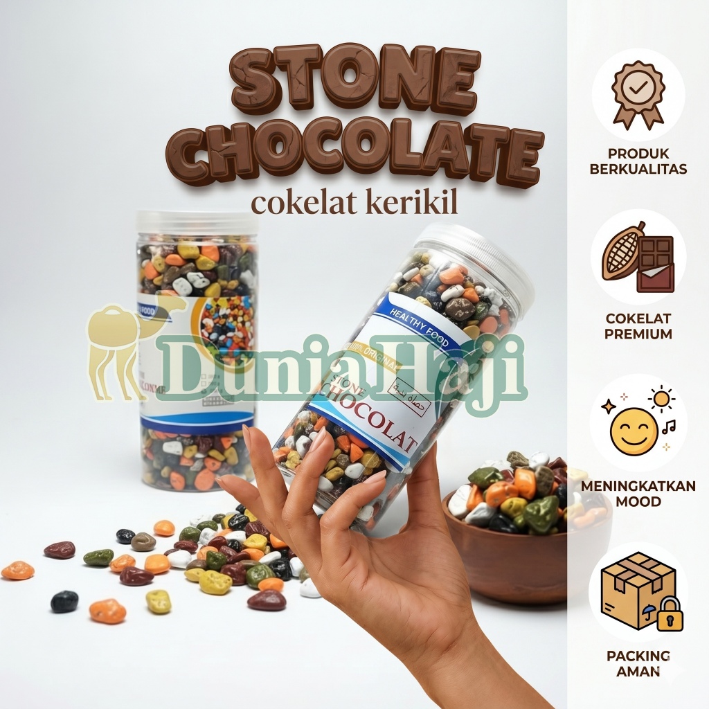 COKLAT KERIKIL Khas Arab Cokelat Batu Stones Oleh Oleh Haji dan Umroh