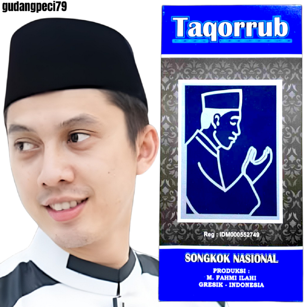 Peci Songkok Nasional Taqorrub AC Hitam Polos Kopiah Santri Pria Dewasa dan Anak Tinggi 7 8 9 10 Bah