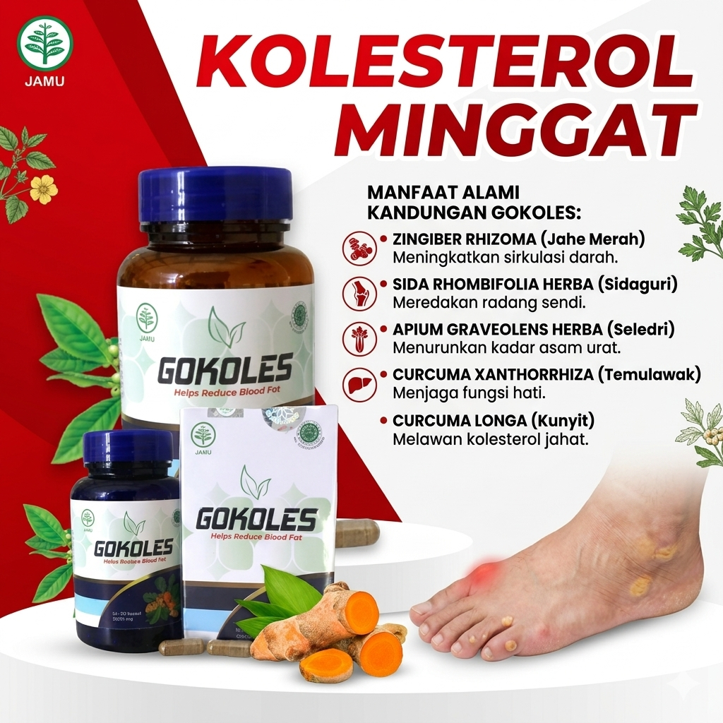 GOKOLES 100% OBAT KOLESTEROL