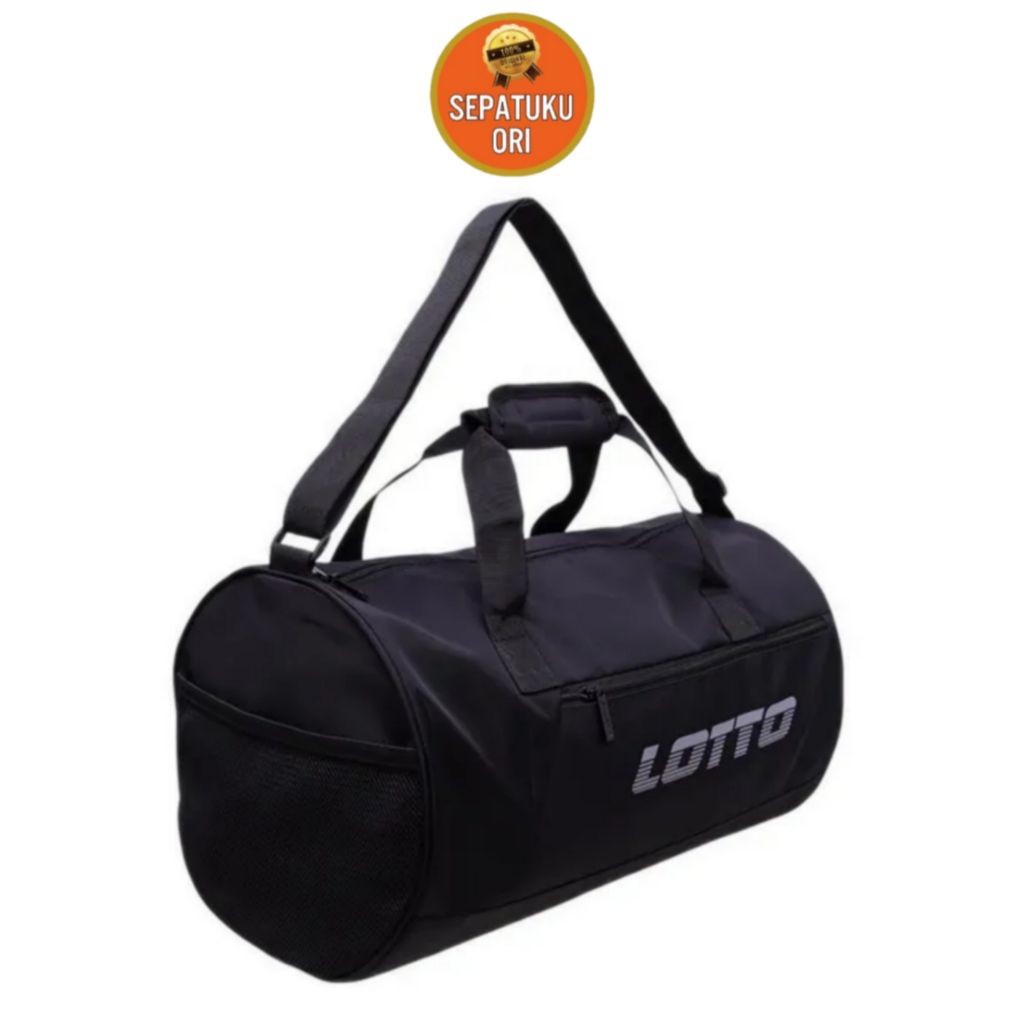 TAS LOTTO EDGA GYM BAG UNISEX BLACK NEW ORI BNIB SPORT