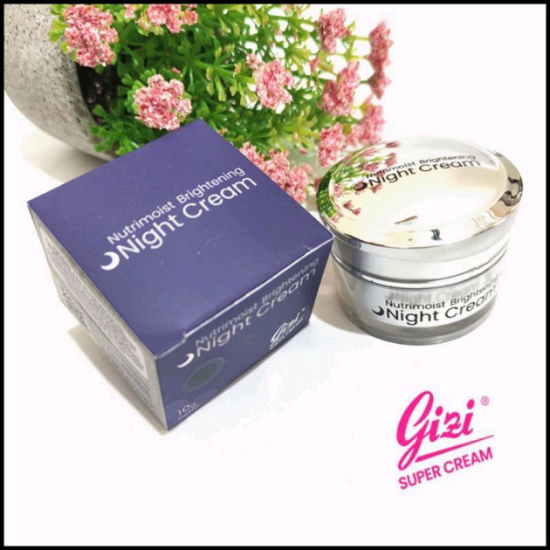 Buy 2 Get 1 Gizi Super Cream - Night Cream / Krim Malam Nutrimoist Brightening Pencerah Pemutih Kuli