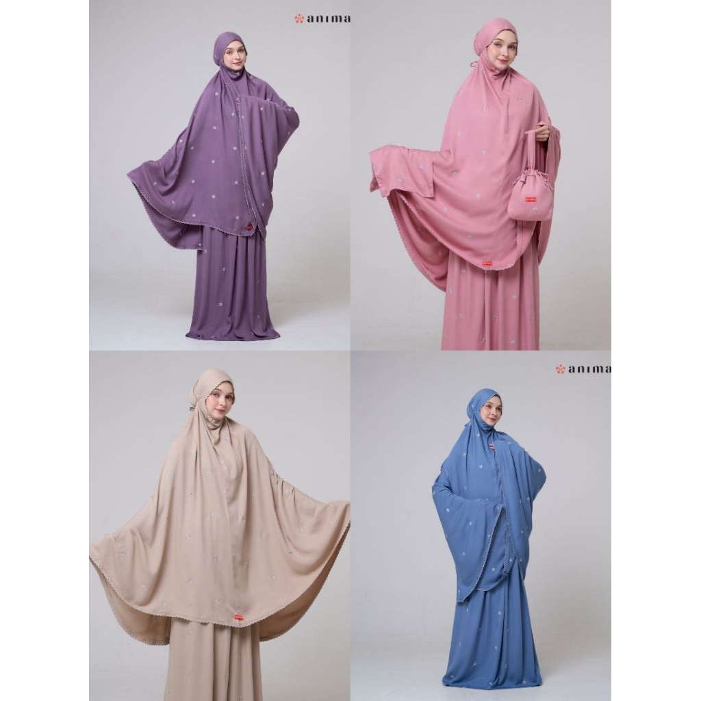 MUKENA HAYYA SERIES BY ANIMA / MUKENA ANIMA / MUKENA RAYON TWILL /MUKENA DEWASA