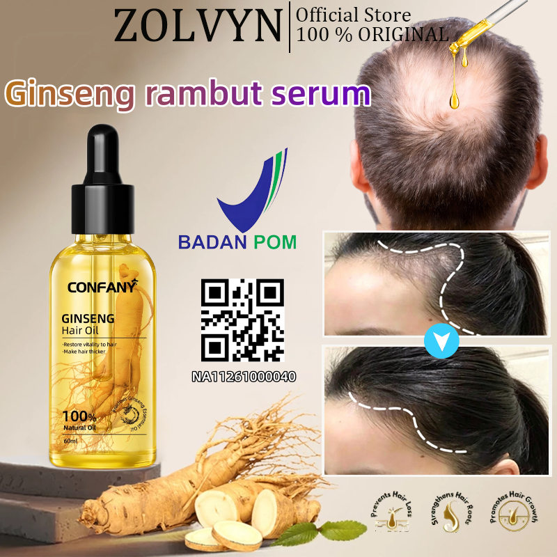 Ginseng serum penumbuh rambut cepat dan tebal serum rambut rontok Hair tonic rambut rontok Hair grow