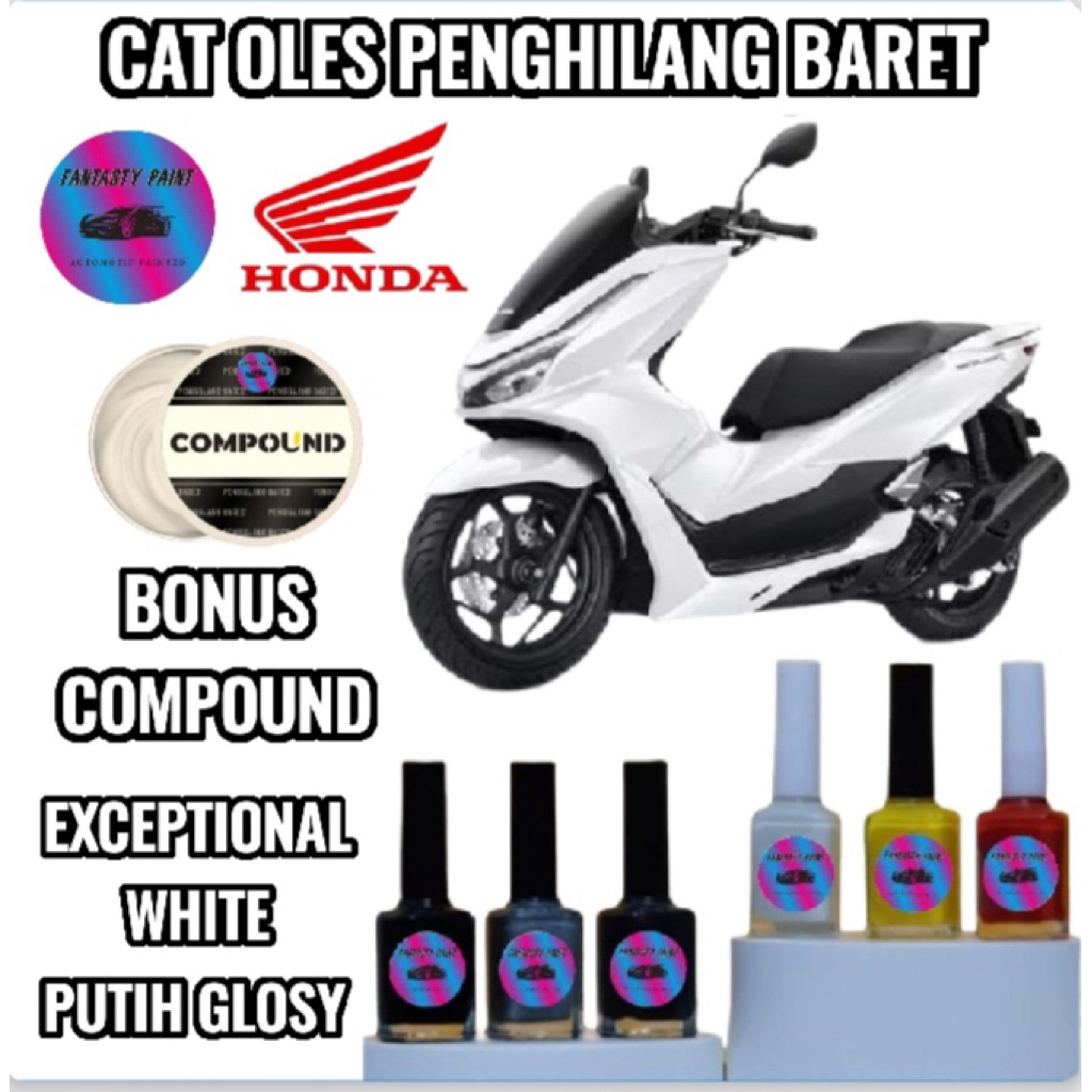 CAT OLES PENGHILANG BARET MOTOR HONDA PCX 150 160 ALL NEW 2026 CBS & ABS WARNA EXCEPTIONAL WHITE PUT