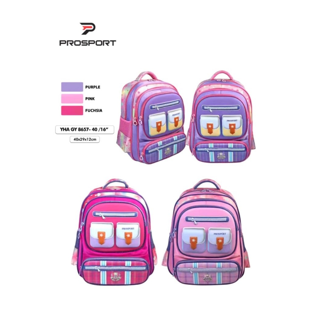 Prosport Backpack YHA GY 8657-40/16 INCH - TAS RANSEL SEKOLAH ANAK PROSPORT - BACKPACK PROSPORT ANAK