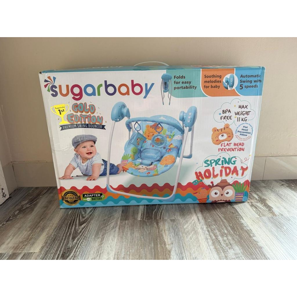SUGAR BABY Gold Edition Premium Swing Bouncer Bayi Elektrik Musik - Preloved