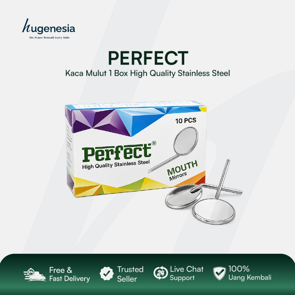 Hugenesia - Perfect Dental Instrument Kaca Mulut 1 Box