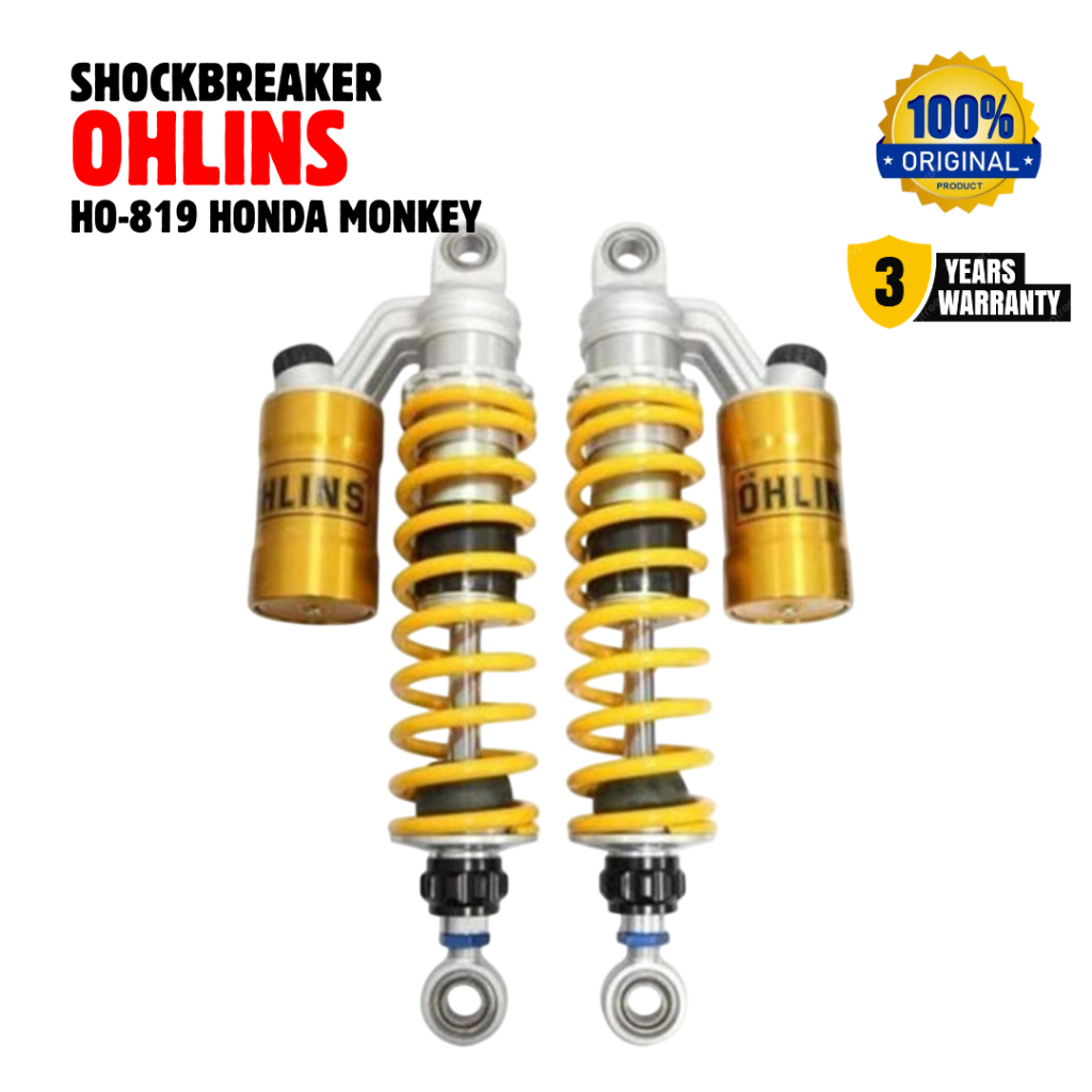 SHOCKBREAKER OHLINS HO 819  HONDA MONKEY 334MM | SUPRA X WAVE 125 RX KING | ORIGINAL PRODUCT