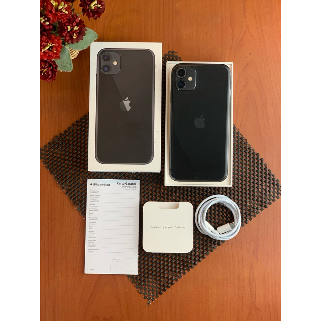 iphone 11 64gb black garansi resmi indonesia
