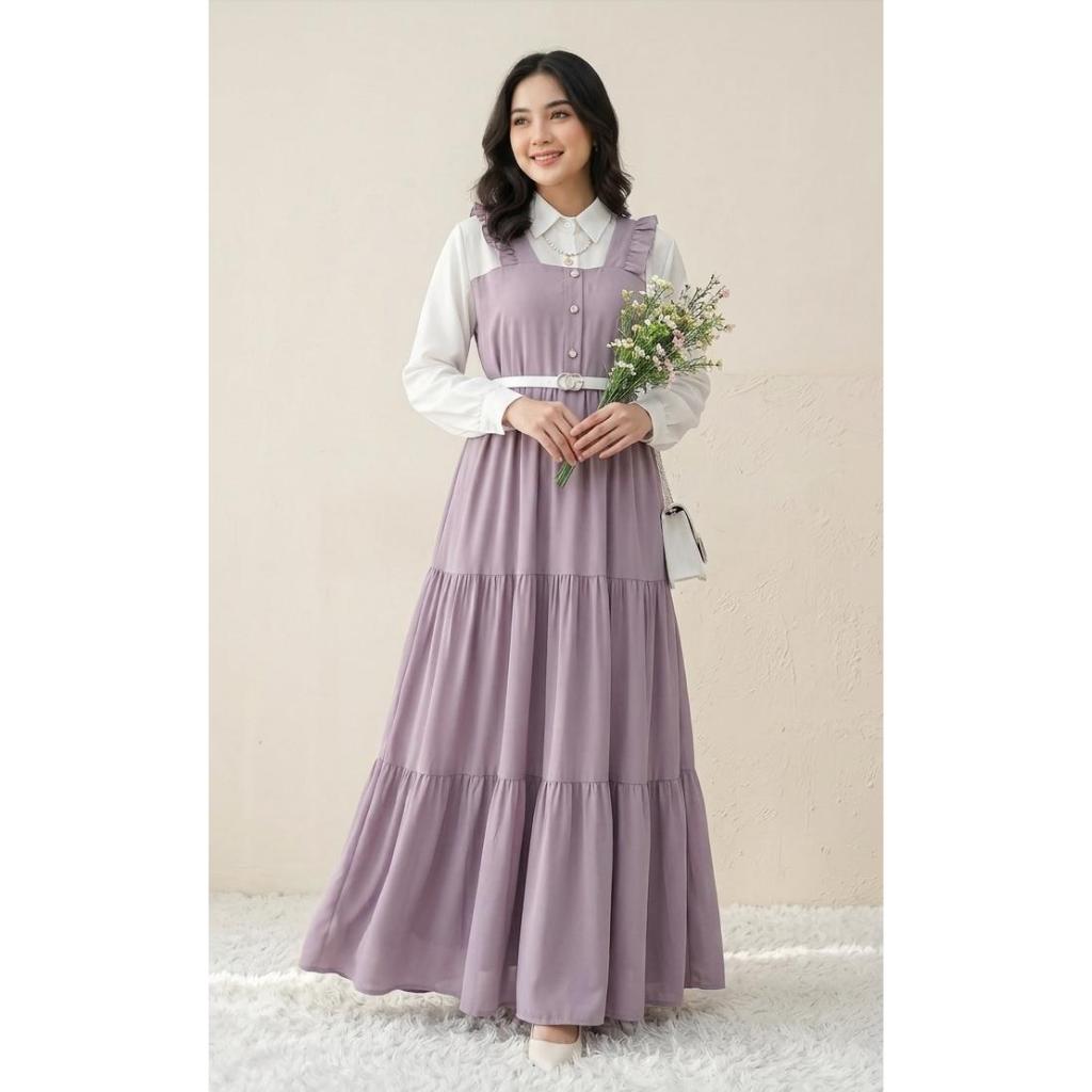Gamis Remaja LIVY DRESS Korean Style (FREE BELT)