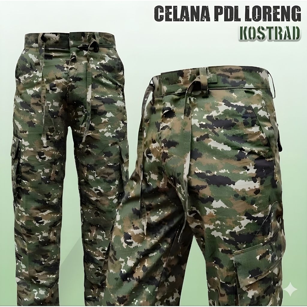 Celana PDL Loreng Kostrad / Celana PDL / Celana panjang Loreng Kostrad