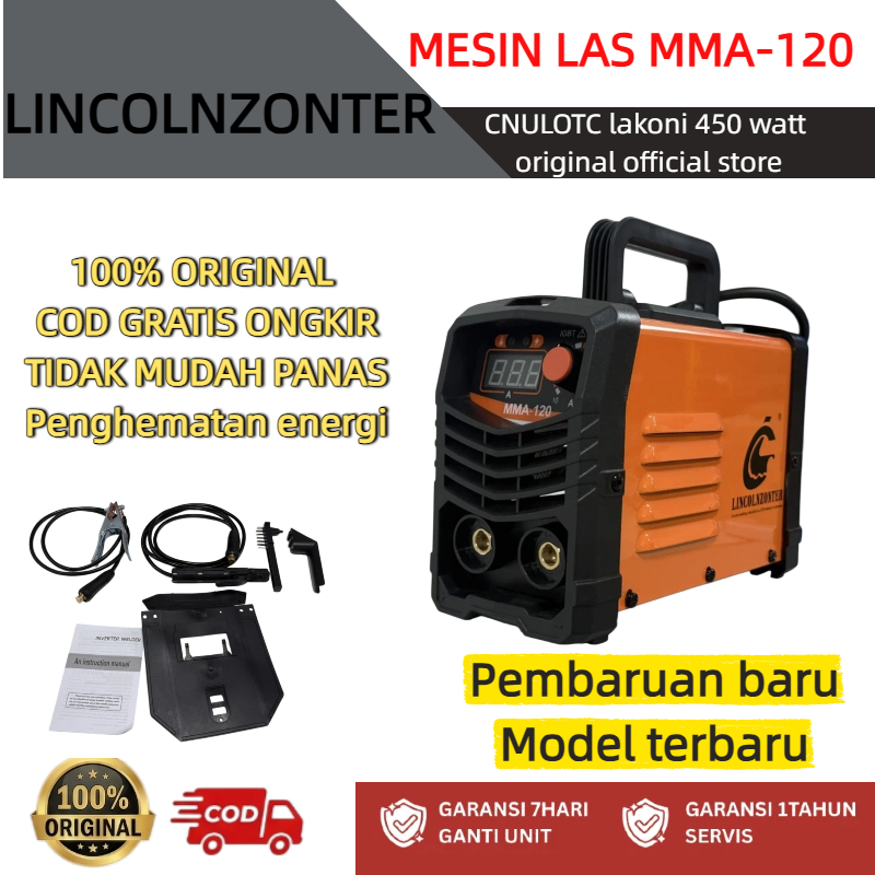 Mesin Las MMA-120 LINCOLNZONTER Inverter 450W mesin las 450 watt mesin las lakoni 900 watt original