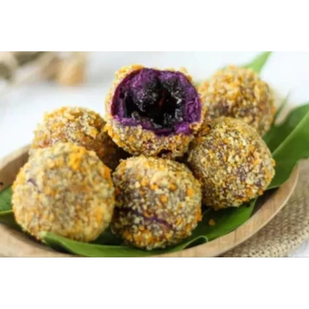 [Frozen] Bola ubi ungu/Bola ubi lumer coklat/Bolbi/Camilan snack