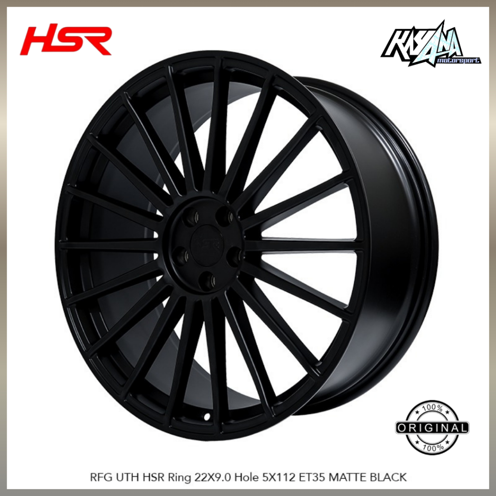 Velg Racing Original RFG UTH R22 Pcd 5x112 Lebar 9 ET 35 Velg Ring 22 HSR FORGED