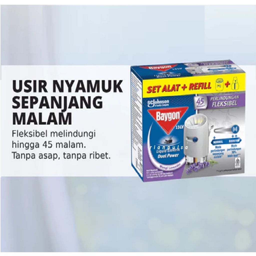 Baygon Elektrik Set Alat Anti Nyamuk Refill Liquid Hit Isi Ulang Cair Listrik Tanpa Asap Vape