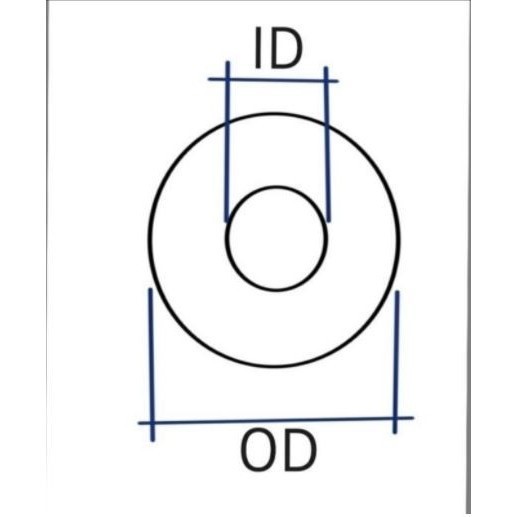 Plat 8mm OD. 50mm ID. 14mm