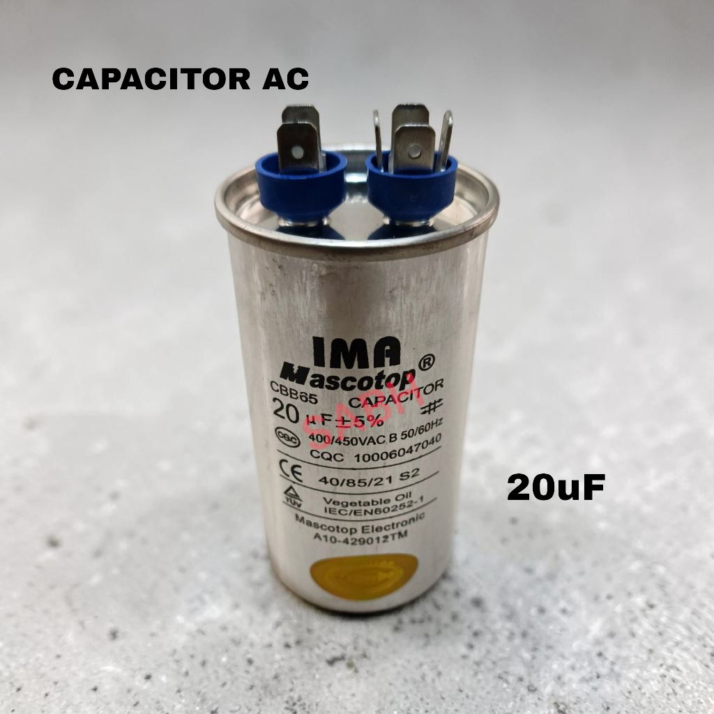 Kapasitor Kompresor Ac Midea 3/4 Pk 20uF Original Ima