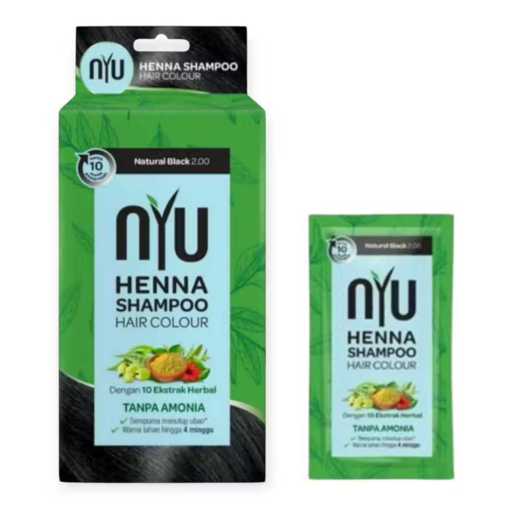 NYU Henna Shampoo Hair Colour 1box (4pcs)