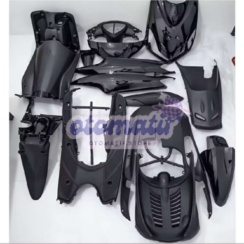 Cover body fullset yamaha mio smile/fullset body halus kasar mio smile hitam