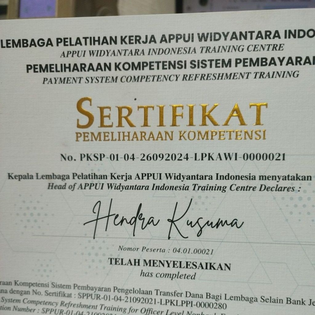 sertifikat foil embos dibawah 30 lembar