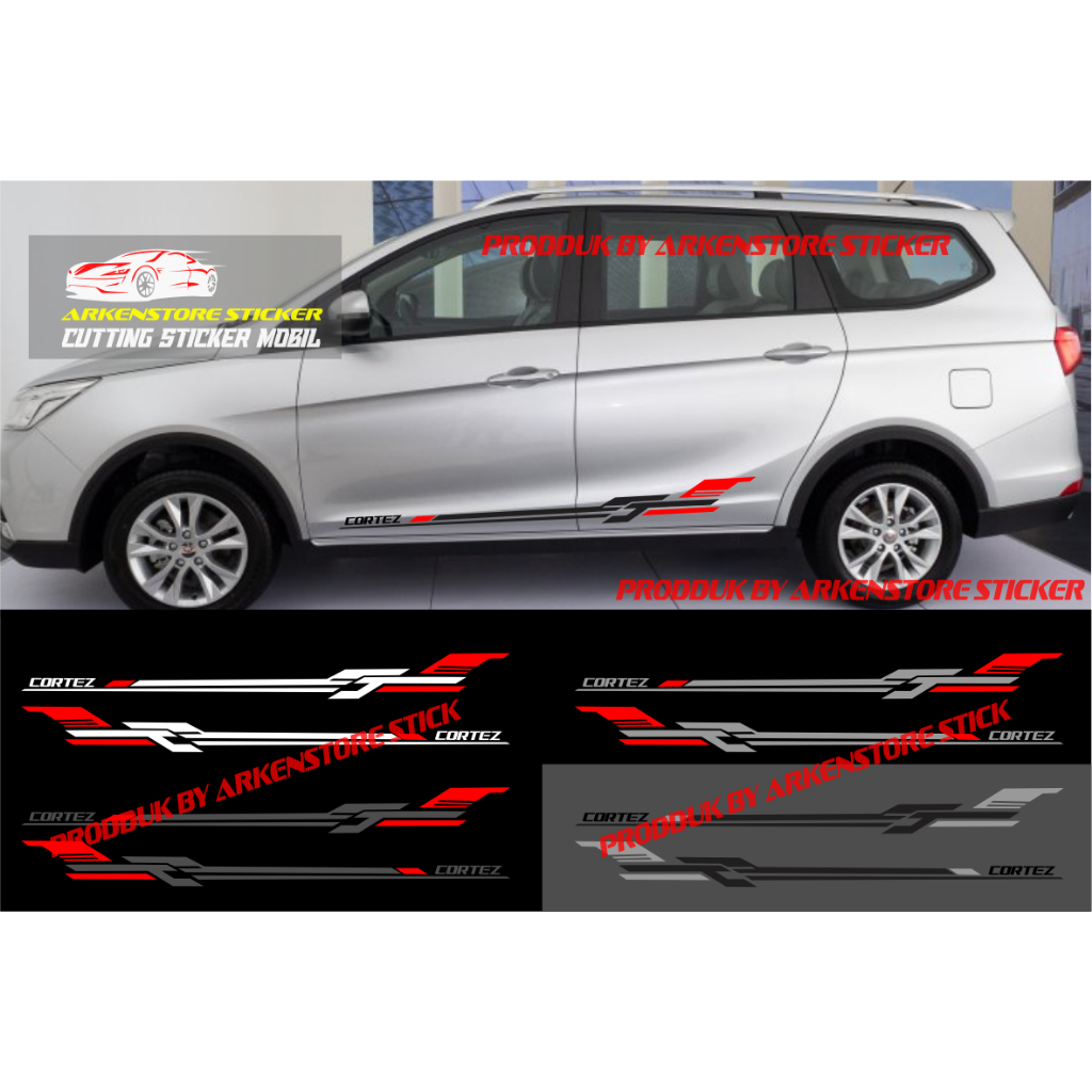 Stiker mobil cortez sticker cutting stiker list sporty mobil wuling cortez