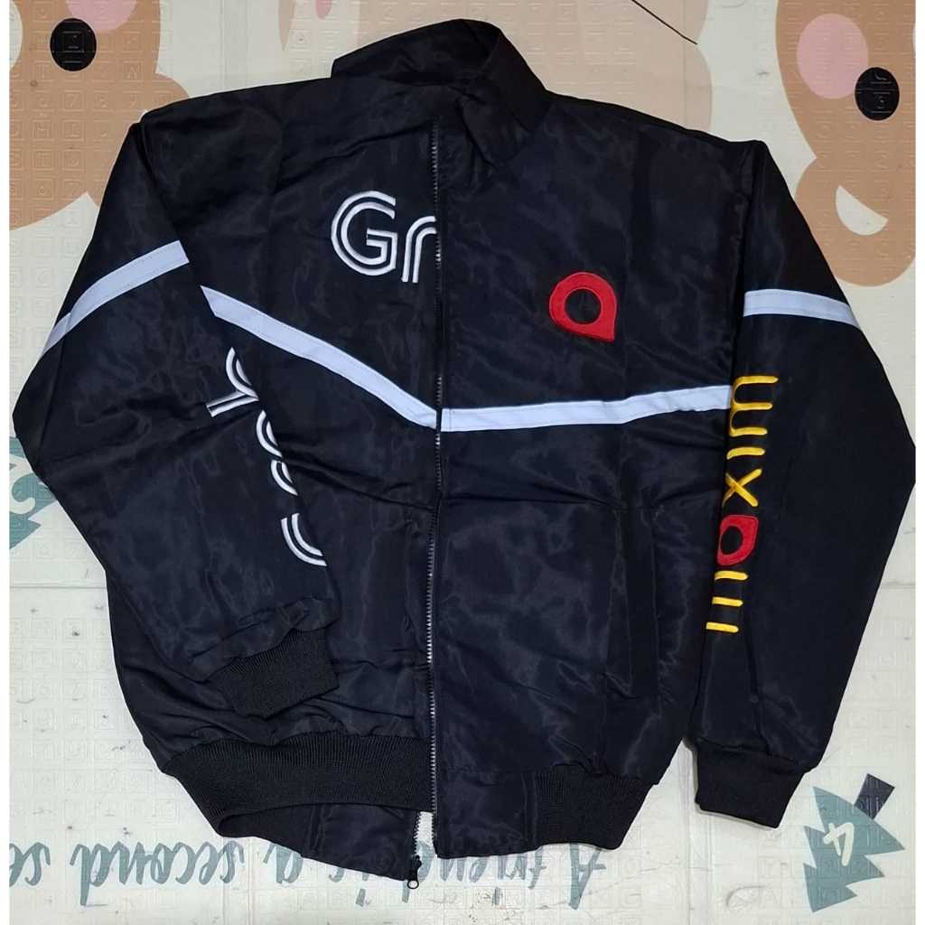 JAKET BLACK GRAB MAXIM# JAKET GRAB BOLAK BALIK MAXIM HITAM SEMUA# WATERPROOF BORDIR SAKU 6 ADEM DIPA