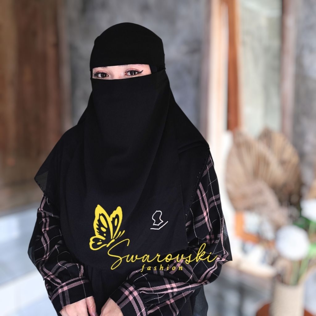 CADAR NIQAB BANDANA TEROMPAH/ NIQAB BANDANA HIAS TEROMPAH Cadar Niqab Bandana Terompah 30 Warna cant