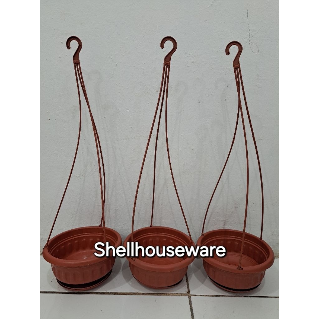 *KHUSUS BATAM* (3PCS) Pot Gantung 551 Phylia Coklat/Pot Bunga Kecil