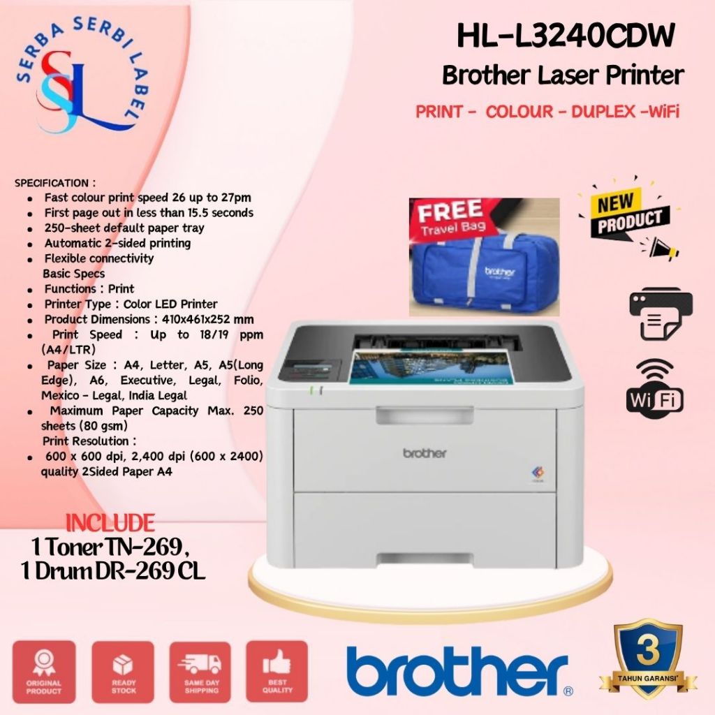 Brother HL-L3240CDW Printer Laser Warna