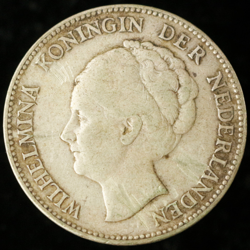 Koin Antik Perak Belanda 1930 1 Gulden Ratu Wilhelmina