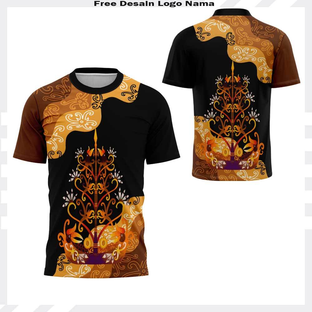 Kaos Jersey Kalimantan Baju Dayak Kalimantan Baju Perawat Motif Batang Garing Etnik Dayak Kalimantan