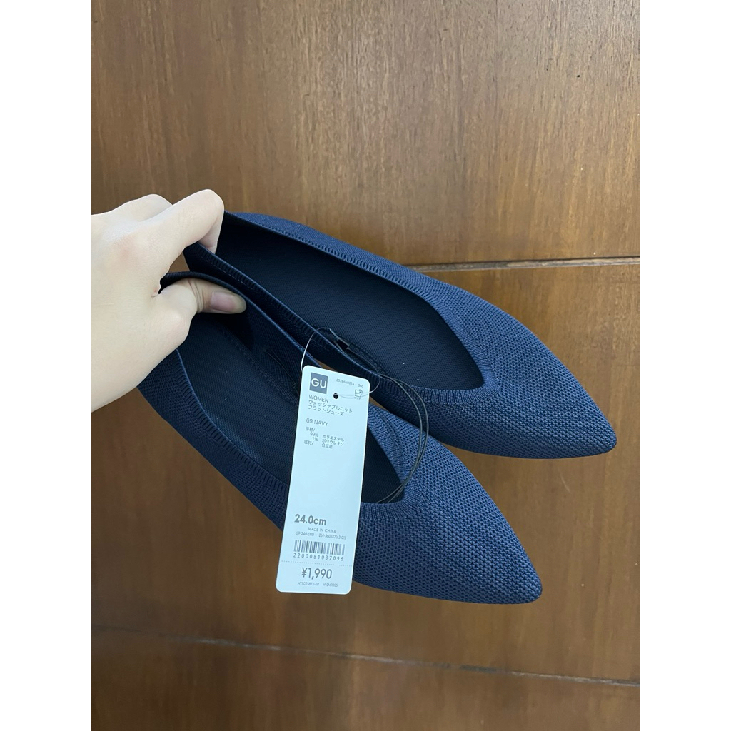 GU Japan Knitted Flat Shoes ala Vivaia