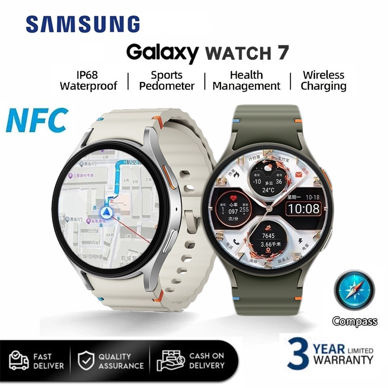 [ORI 100%]SAMSUNG Galaxy Watch 7 Smart Watch Wanita Pria IOS & Android Waterproof GPS NFC HD Screen 