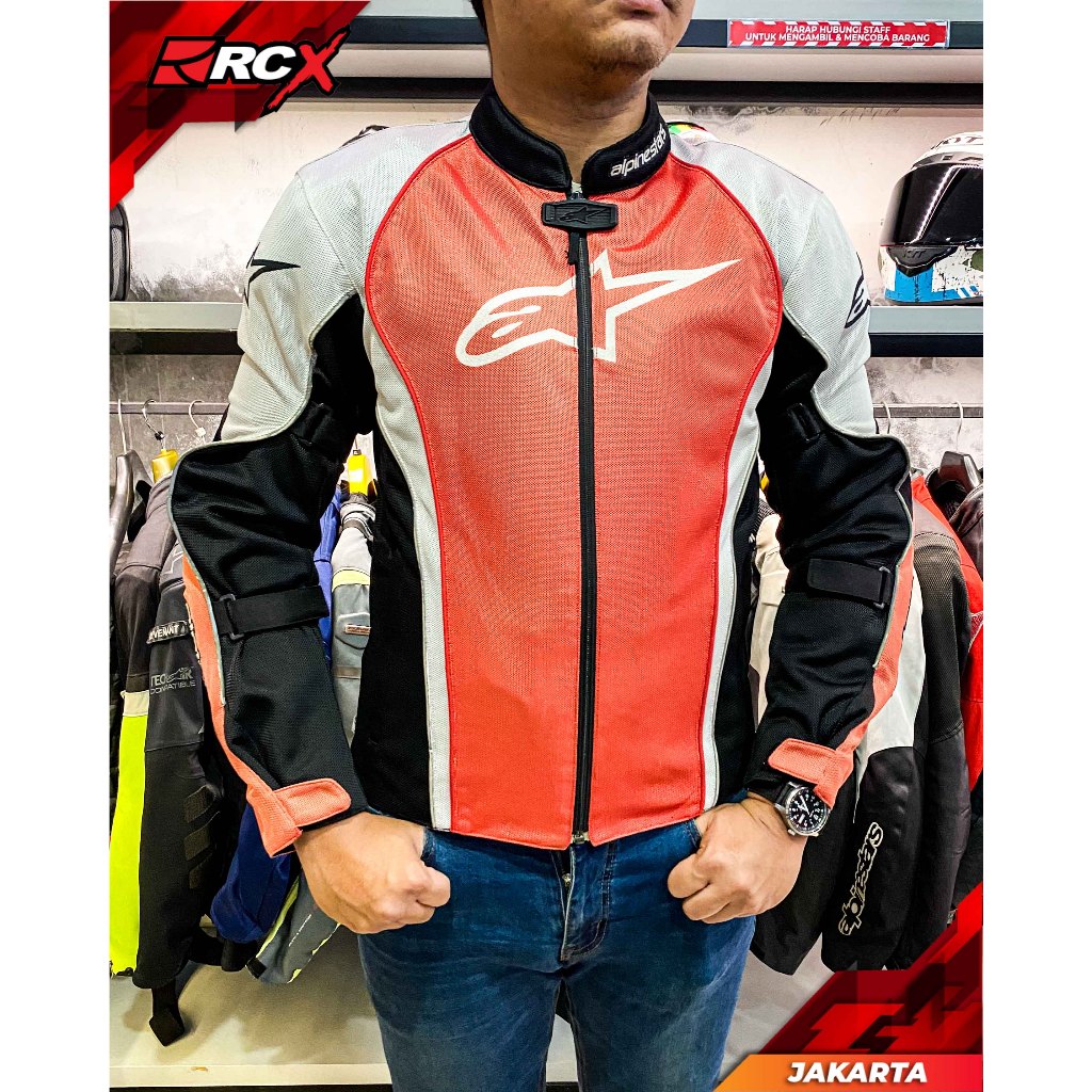 Jaket Alpinestars Bonneville Black White Red Original Second 2nd Bekas RCX