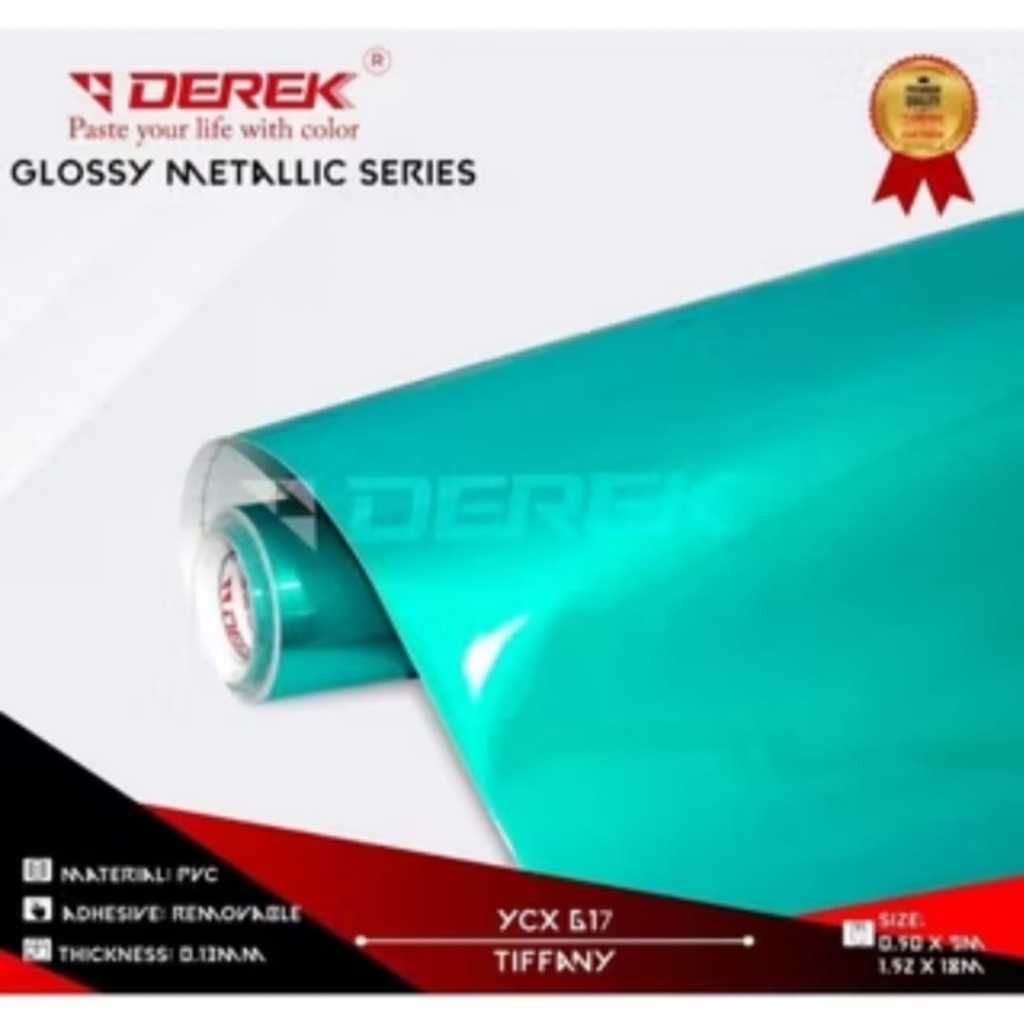 Sticker Stiker Derek Glossy Metallic Tiffany Candy Premium YCX617 50cm