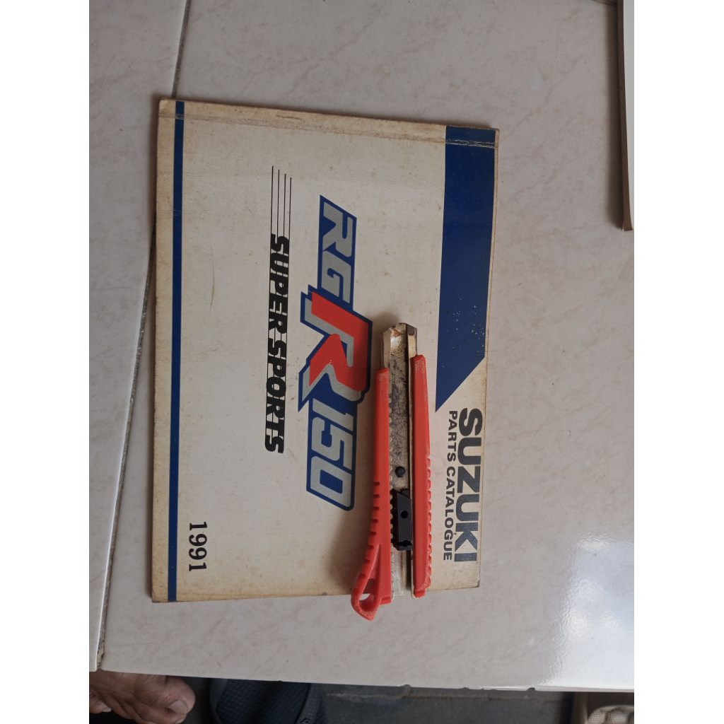 BUKU PART CATALOG SUZUKI RGR sprinter 1991 ( original part catalog , bukan copy an ).