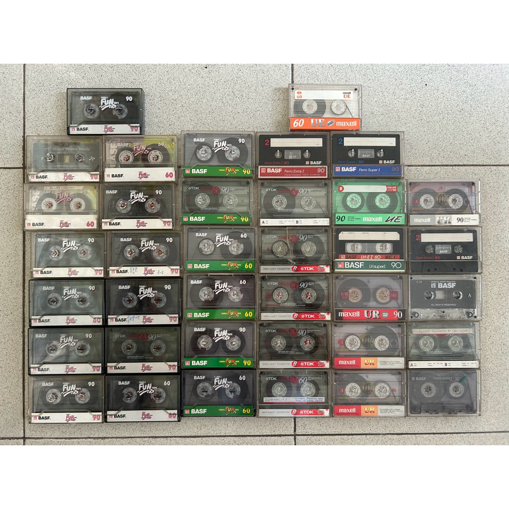 KASET PITA BASF // MAXELL // TDK // BASF FUN 90 // BASF FUN 60 // MAXELL UR 90 // MAXELL UE 60 // DL