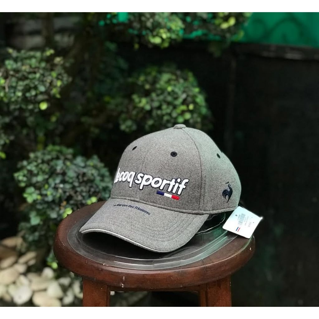 Le Coq Sportif Standart Logo Baseball Cap Grey BNWT ORIGINAL BARANG RESMI STORE