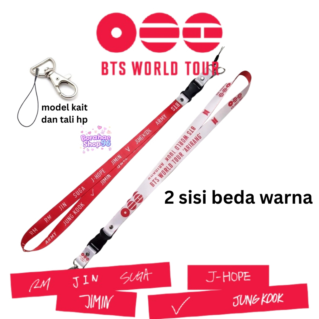 Lanyard - BTS  arirang bisa COD World Tour Unofficial Lanyard STRAP holder pc / Tali Gantungan Leher