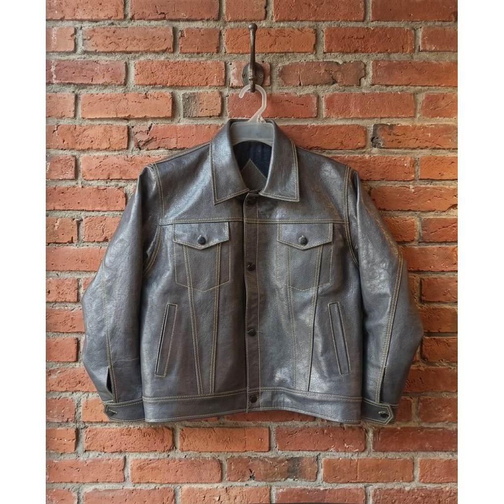 jaket kulit trucker