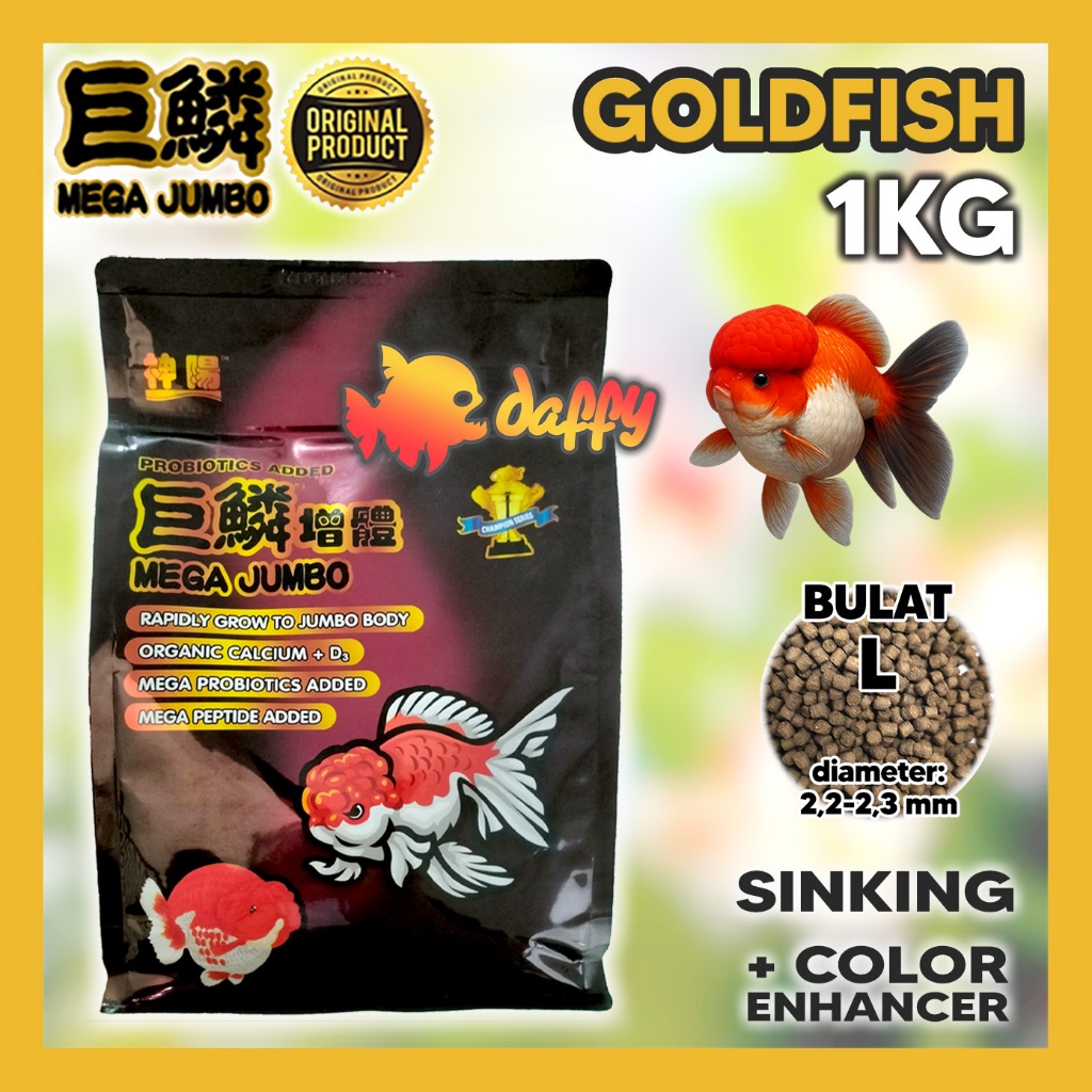 Pakan Koki Premium 1KG : Mega Jumbo / Sugiyama : goldfish food pakan koki pelet koki