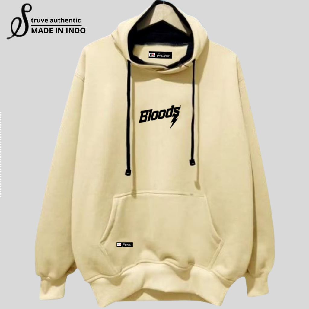 Sweater Sablon Pria Distro Warna Cream Hodie Cowok Aesthetic Hoodie Oversize Bloods Brand Oceanic Ap