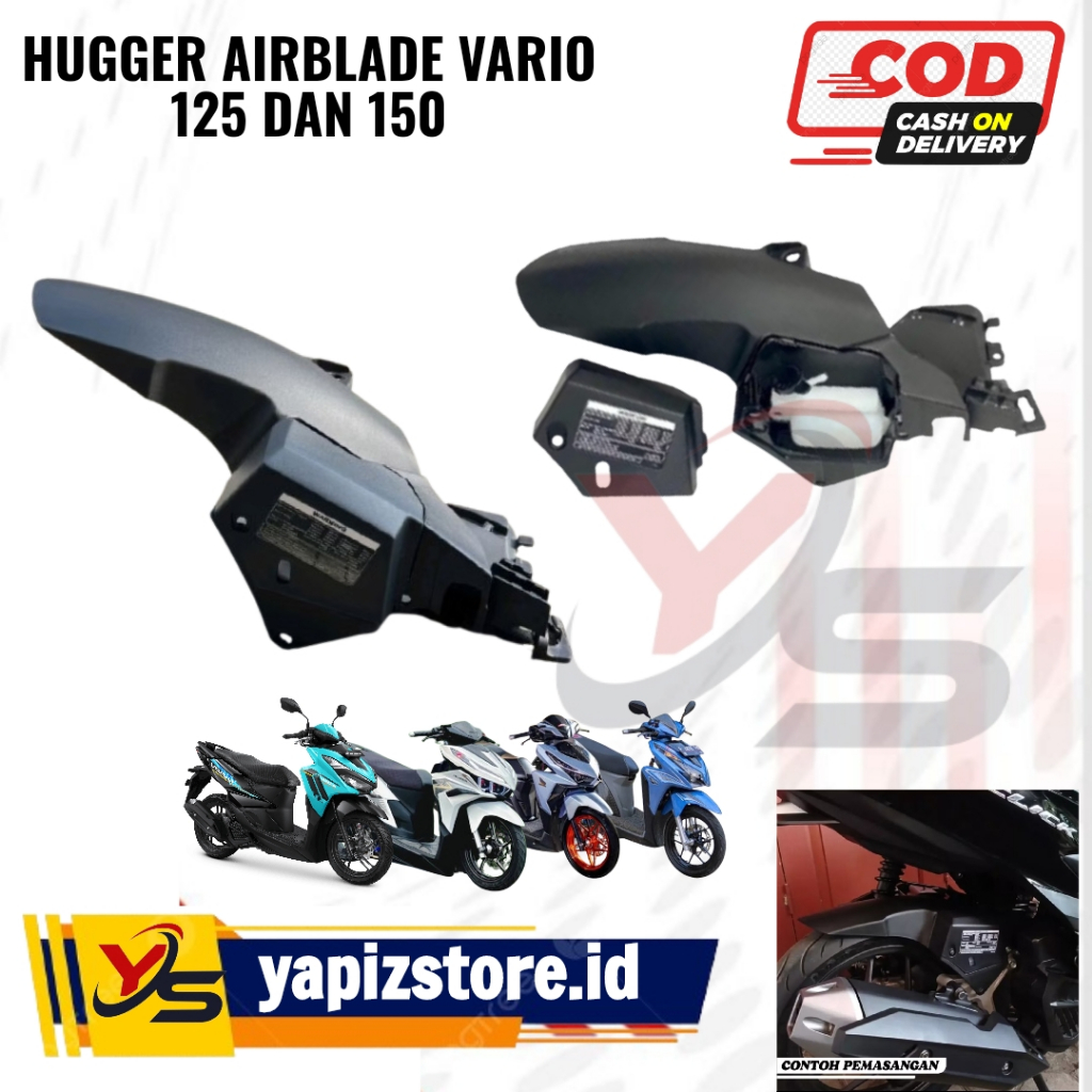 Hugger Airblade Vario 125/150 Spakbor Kolong Airblade Vario Spakbor Belakang Vario 125 Vario 150