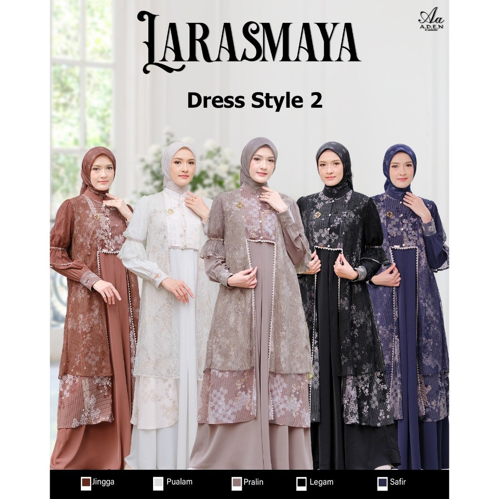 LARASMAYA DRESS OUTER SCRAF BY ADEN HIJAB