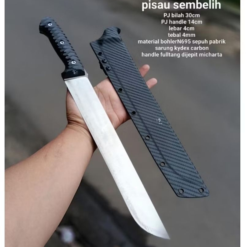 Pisau sembelih Bohler n695 tipe sarung kydex