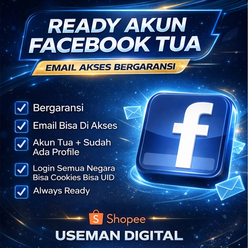 Akun Facebook Old Tua Region Indonesia Garansi Login