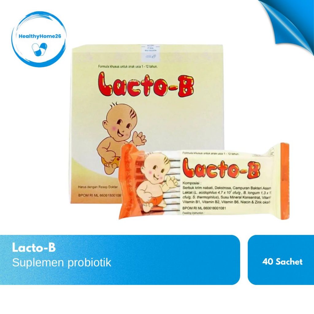 Lacto B Box Sachet Suplemen Probiotik untuk Anak Mengobati Diare