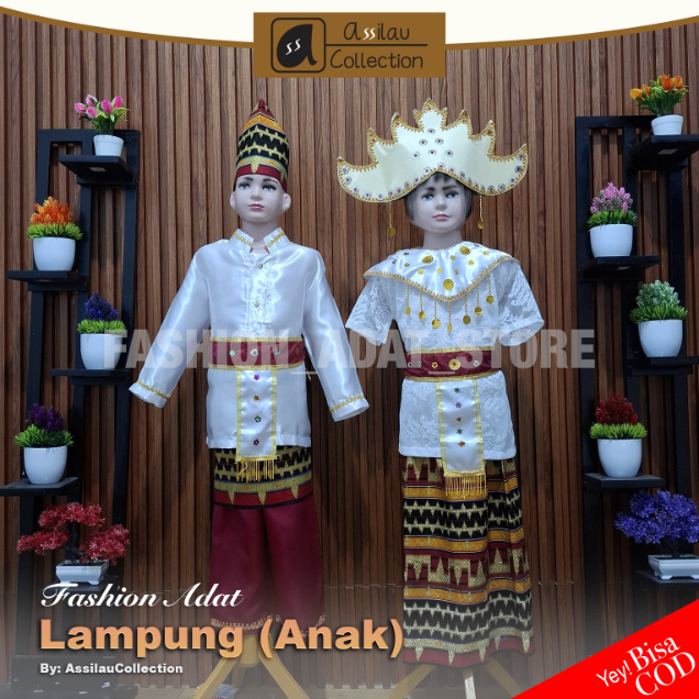 Baju Adat Anak LAMPUNG Laki-Laki / Perempuan | Pakaian Tradisional LAMPUNG Anak | Busana Adat LAMPUN