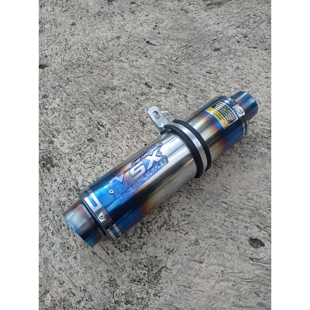 slincer knalpot original msx emblem blu r9 Mugello inlet 50 mm